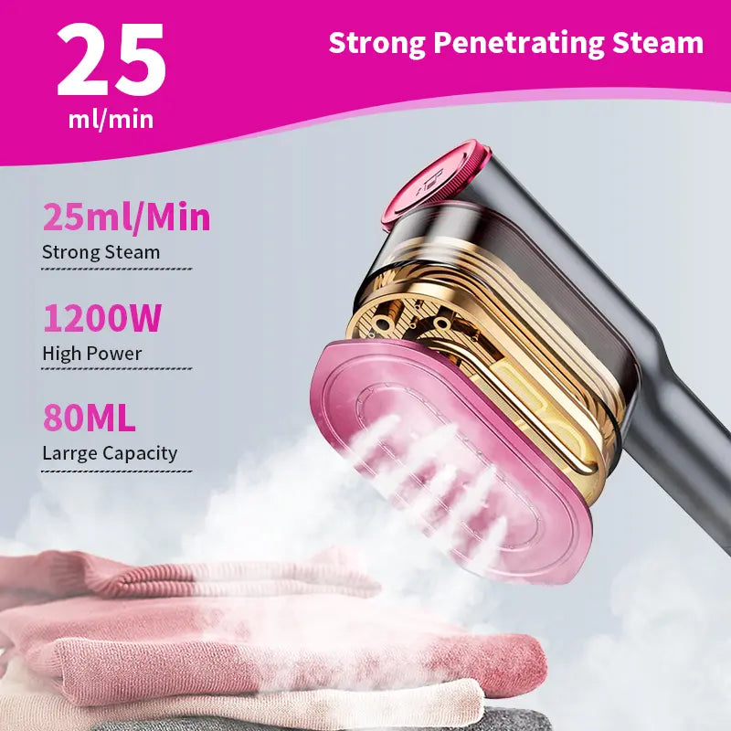 Premium 7-Mode Garment Steamer with LCD Display – Portable Travel Clothes Steamer & Iron (Now 50% OFF)