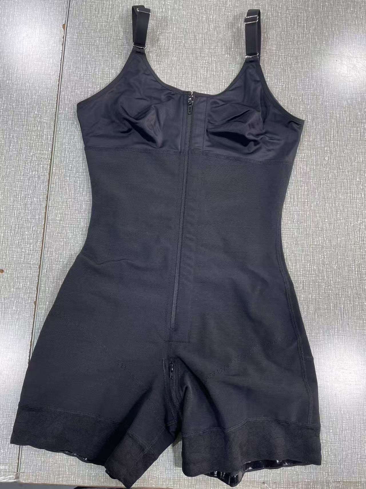 Women’s Fajas Colombians shapewear Tummy Control Butt Lifter Shaper with Zipper Crotch detachable shoulder strap