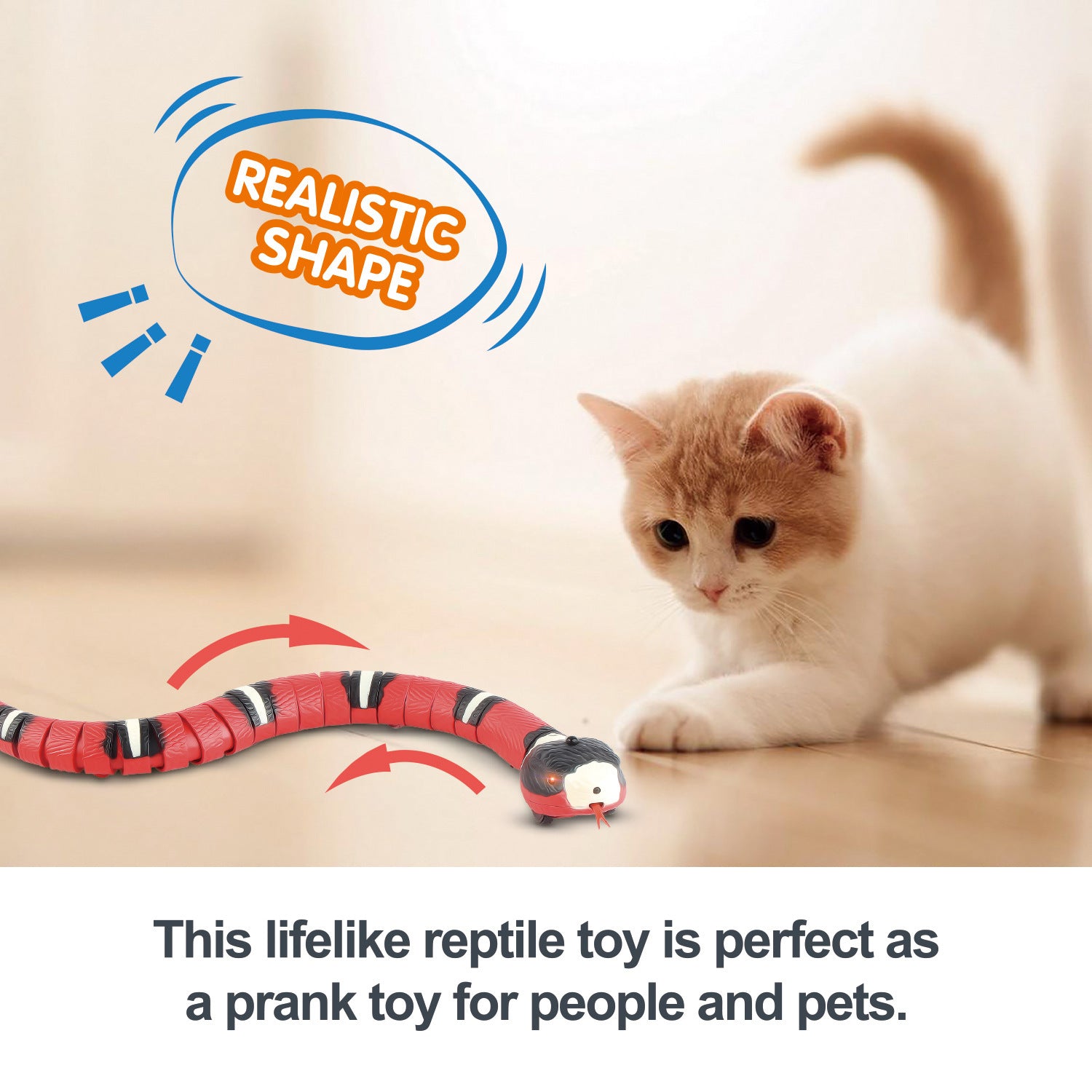 Smart Sensing Interactive Cat Toys Automatic Eletronic Snake Cat Teasering Play