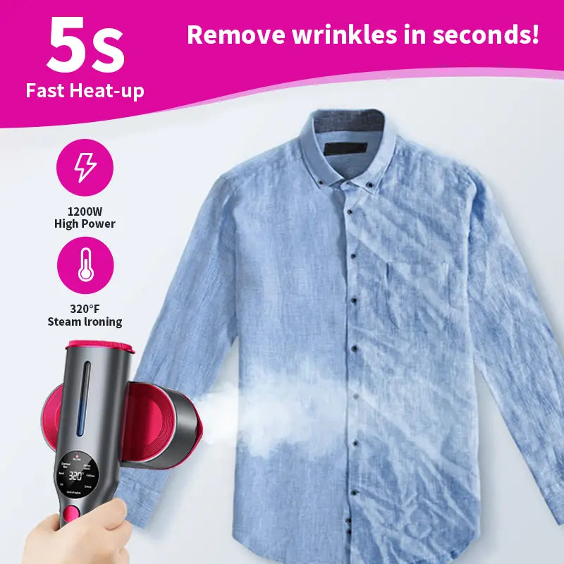 Premium 7-Mode Garment Steamer with LCD Display – Portable Travel Clothes Steamer & Iron (Now 50% OFF)