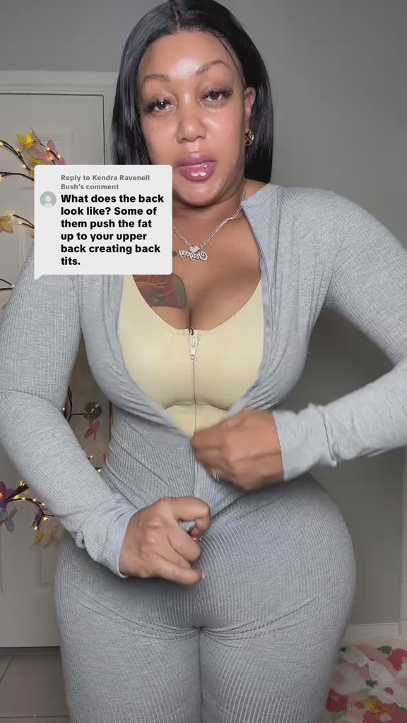 Women’s Fajas Colombians shapewear Tummy Control Butt Lifter Shaper with Zipper Crotch detachable shoulder strap